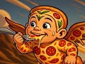 When You Eat Too Much Pizza. Pizza Face &amp; Rocket Wings Activated! #Viral #Trending #PizzaBaby #Art