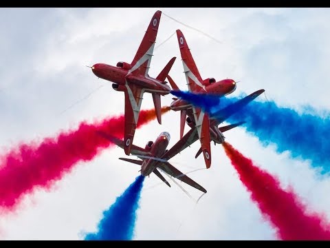 RIAT 2018 RAF Red Arrows Royal Air Force celebrates centenary 100RAF with spectacular air show 4K