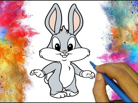 How to Draw Bugs Bunny- Cartoon Character easy step by step drawing for kids