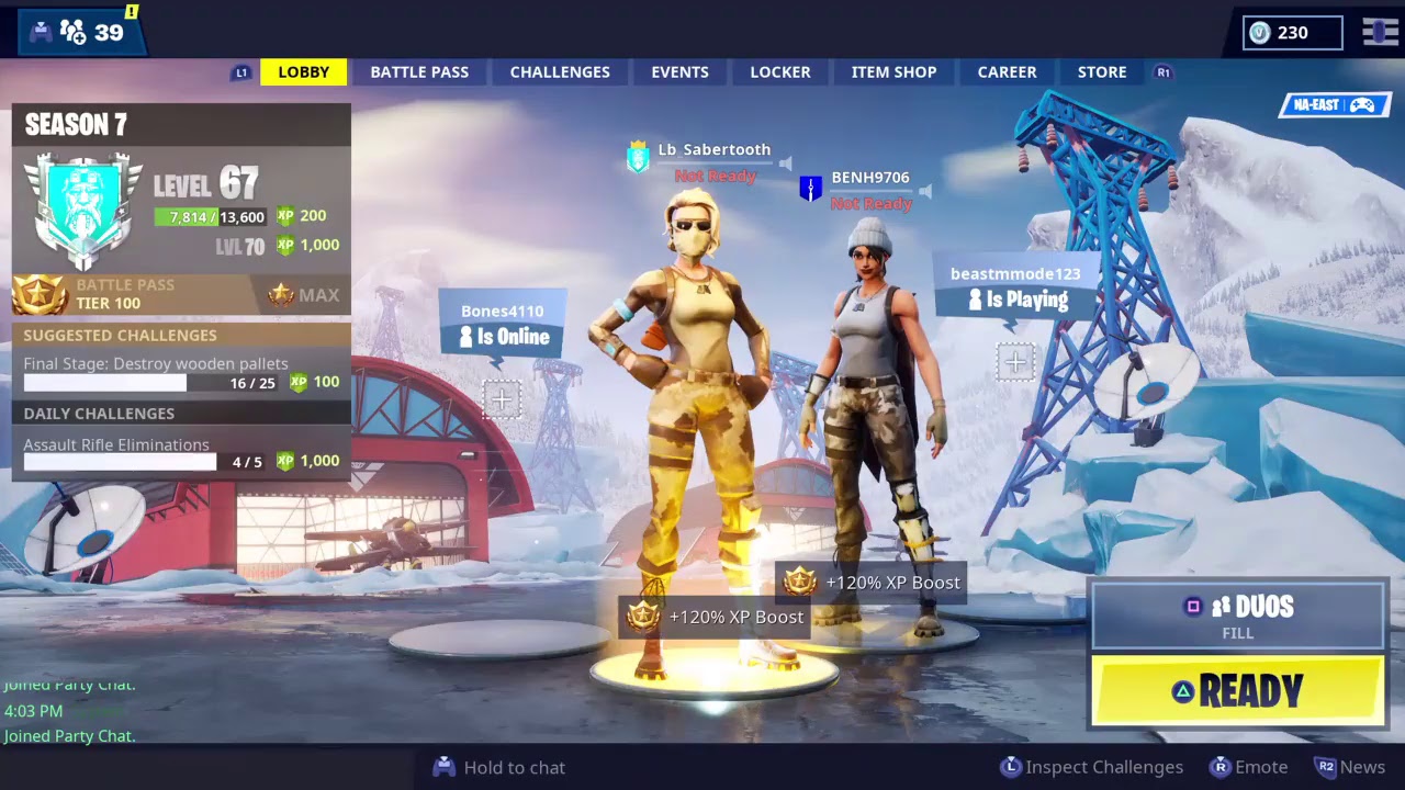 DUOS GAMEPLAY WITH BENH9706 FORTNITE BR LB_SABERTOOTH YouTube