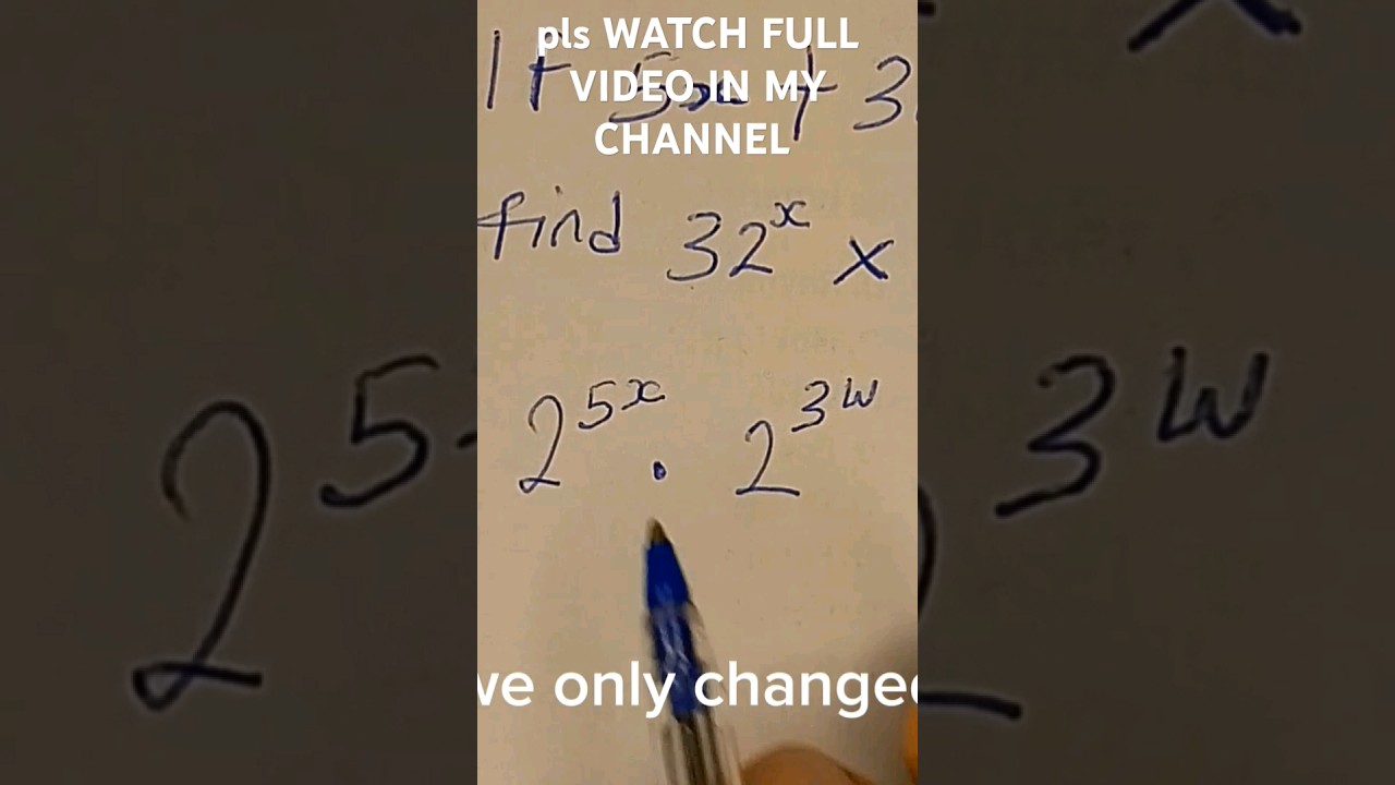 Solving equations exponents maths test in seconds 