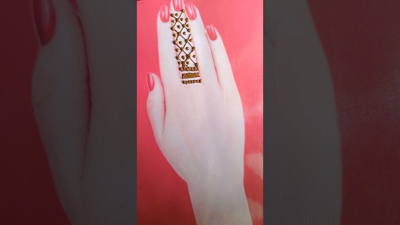 new style finger mehndi design 