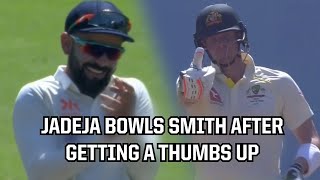 Steve Smith gives bowler thumbs up then gets bowled out, a breakdown Information
