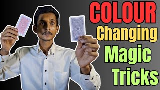 Colour Changing Cards Magic Tutorials.  Everyone Can Do Easily.