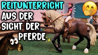 Reitunterricht aus der Sicht der Pferde 👀🐴 | Schleich Reitstunde 
