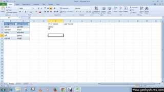 Microsoft Office Excel 2010 String Function Proper Case
