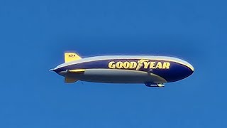 Goodyear Blimp N2A flying over the 2026 BTS World Tour Concert in Tampa, Florida, USA