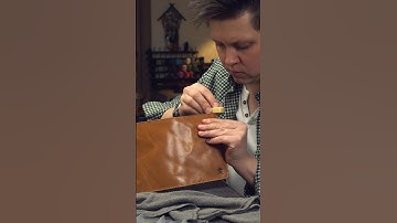 Making a handmade leather passport wallet. #leathercraft #handmade #leatherwallet #asmr #edc