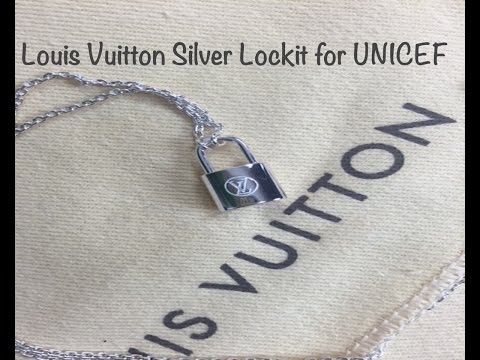 Louis Vuitton Unicef silver 925 lock-it Lockit Sterling Silver Bracelet