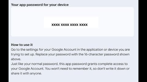 How to generate 16 character App Password from the google Account