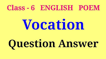 Vocation question answer