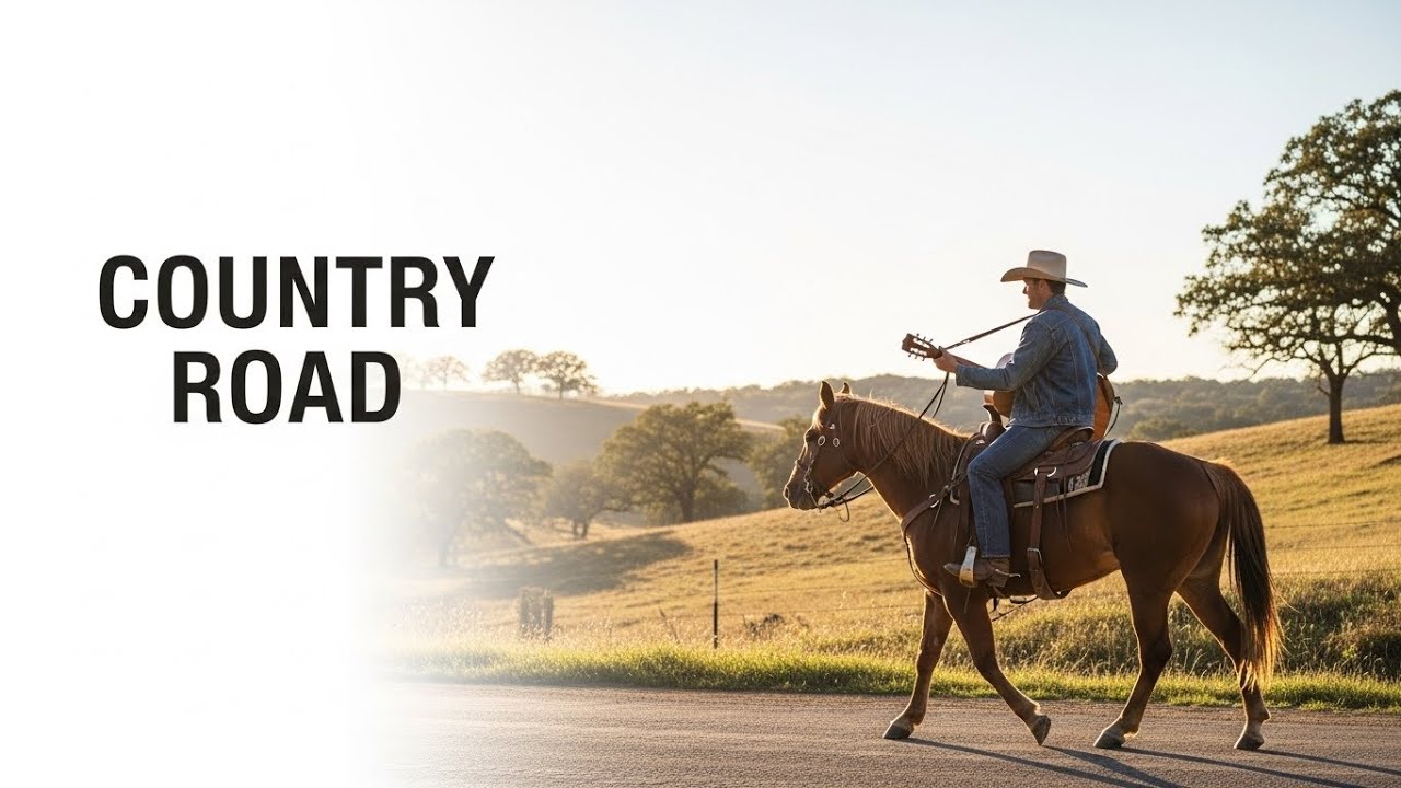 Country Road Sunset | Soft Acoustic Guitar & Western Feelings