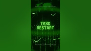 TASK RESTART   Retro CRT green screen glitch text animation