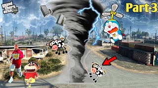 GTA 5 | SHINCHAN saved DORAEMON Survive & Fight TORNADO IN GTA 5