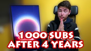 Gratitude (Reaching 1000 subs after 4 years)