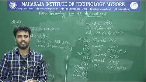HTML Tables|7th semester|CS&E|Module-2|Web Technology & Its Applications|Session-10