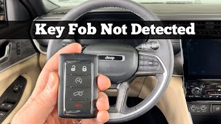 How to Start Jeep Grand Cherokee With Dead Remote Key Fob Battery 2022 - 2024 "Key Fob Not Detected"