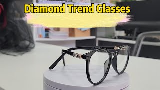 Diamond Trend Glasses Frames | Women's Fashion Eyeglasses Frames | Acetate | Ready Goods