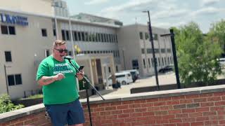 Ann Arbor union workers rally with Yousef Rabhi at city hall