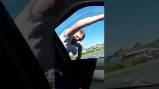 Guy Pretends He Is Flying Outside The Car | CONTENTbible