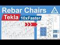 How to Create Rebar Chairs Automatically in Tekla | Slab &amp; Foundation Support Reinforcement