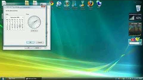 Changing Date and Time in Vista