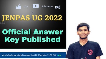 JENPAS UG 2022 Official Answer Key Published | Paper 1 & Paper 2 |