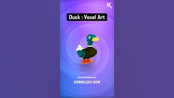 Duck voxel art , voxel 3d model , voxel art #kritrim #minecraft #magicavoxel #3d #sandbox #3dart