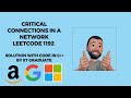 Critical Connections in a Network | Leetcode 1192 | Hindi
