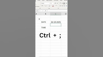 How to Insert Date and Time in Excel Using Shortcut Keys  #excel #exceltips #exceltricks  #microsoft