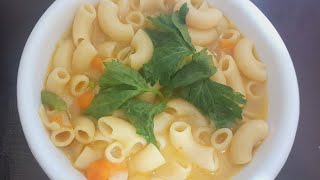 ቀለል ያለ እራት በጣም ጣፋጭ የመኮረኒ ሾርባ || it's so delicious for dinner screenshot 5