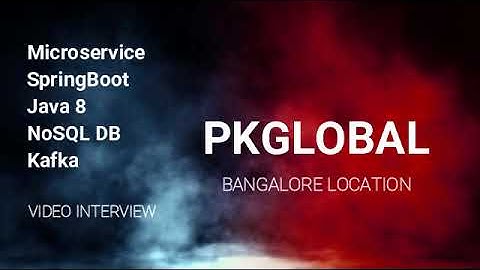 PK Global | Java Springboot microservice interview | Teams interview