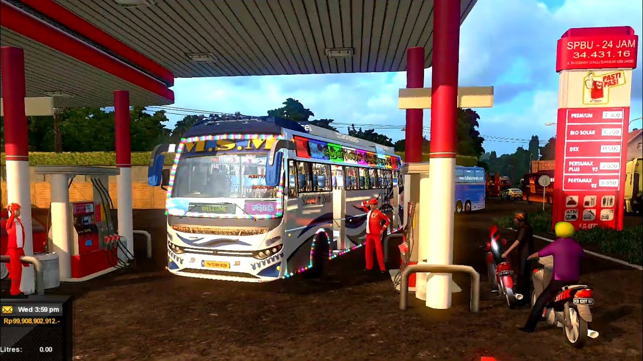 TN Private Bus Vs Dangerous Mountain Roads | Tamil songs | ETS2 Uncut