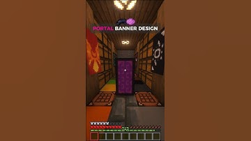 🟪Nether Portal Banner Design⬛ #minecraft #banner