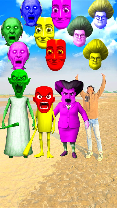 Scary Teacher 3D, Tung Tung Sahur, Greany & Me Correct head Matching | Funny VFX Magic Game #shorts