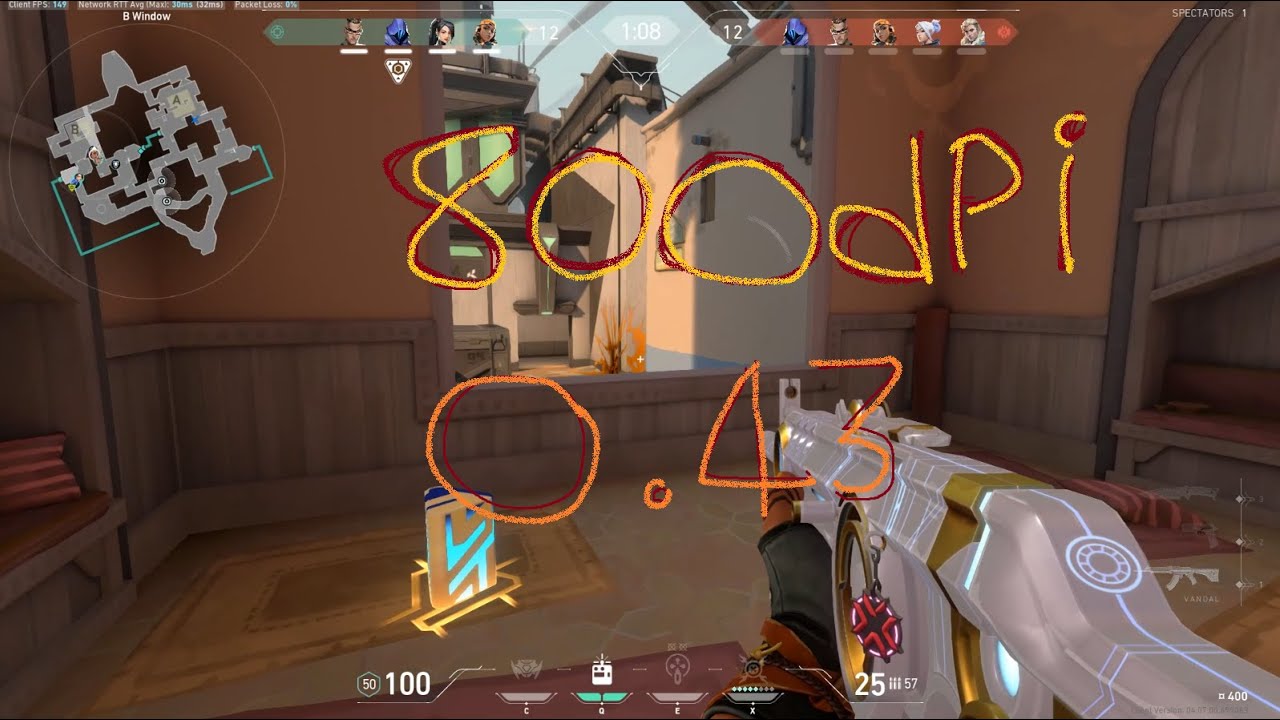 Valorant plays 800dpi Sens 0.43