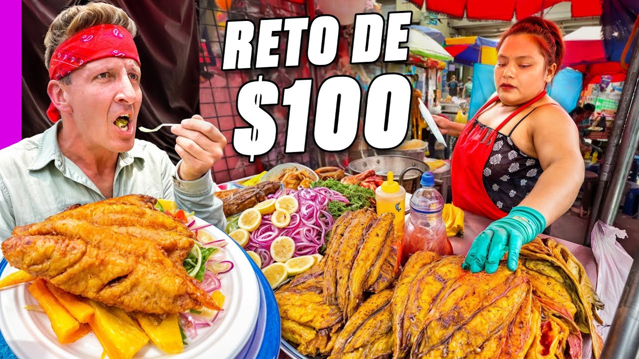 ¡Reto de comida callejera en Perú con $100 en Lima! ¡Necesitamos seguridad!