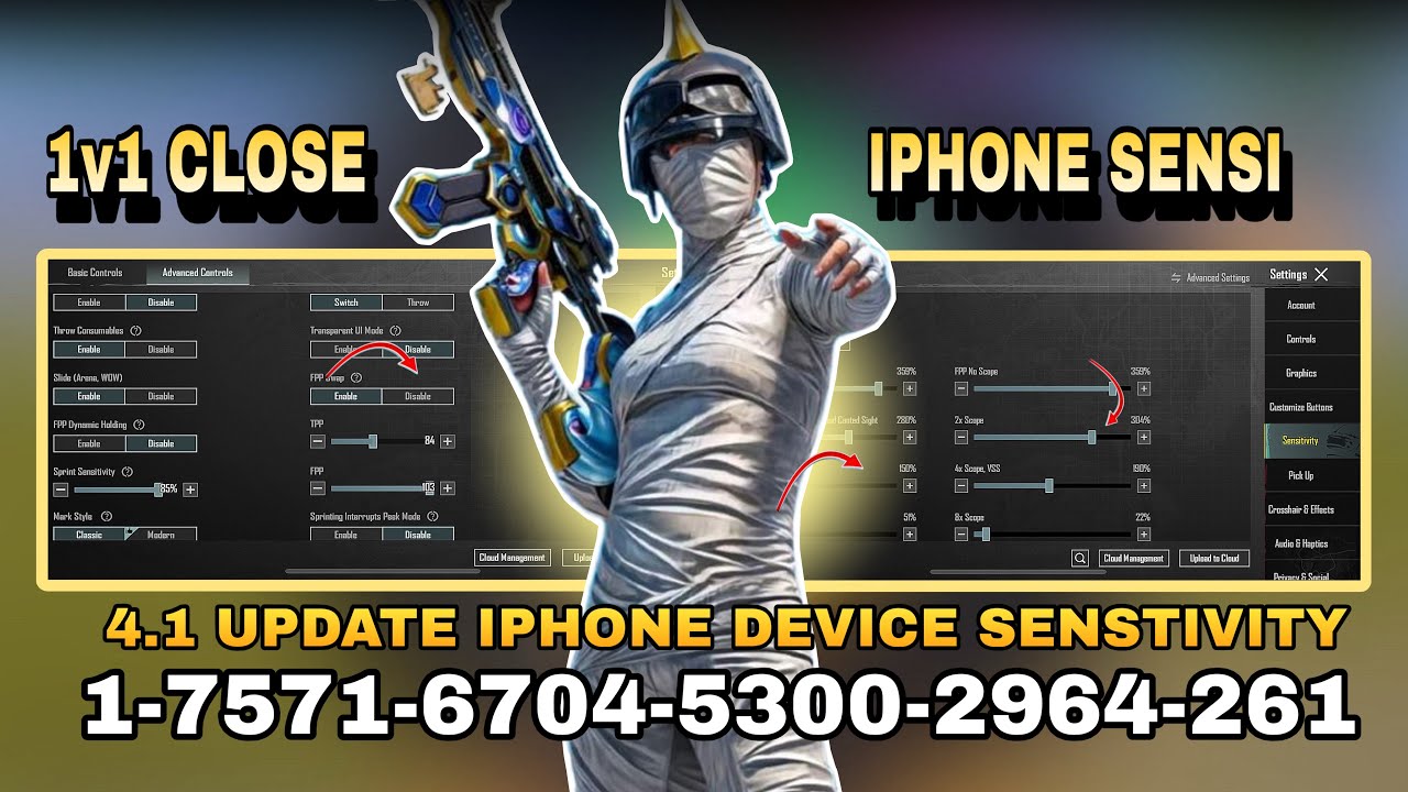 IPHONE SENSI 4.1 BGMI 1v4 CONTROLS || LAYOUT BGMI/PUBG 