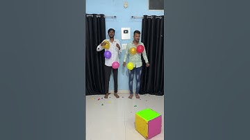 Roll Dice 🎲 With Multi Colour Pop Balloon Challenge #shorts