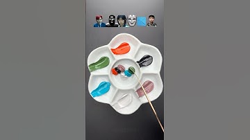 Satisfying color mixing of Squid Game characters #satisfying #colormixing #squidgame