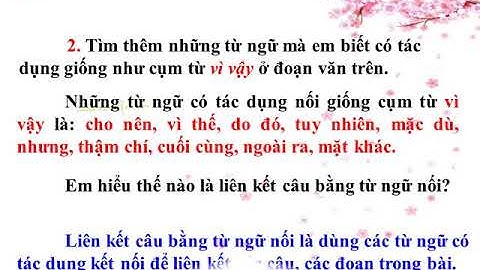Lớp 5 - Tuần 27 -  Liên kết các câu trong bài bằng từ ngữ nối  GV Lê Thị Hoa
