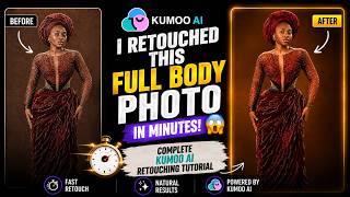 I Retouched This FULL BODY PHOTO in Minutes! 😱  Complete KUMOO AI Retouching Tutorial