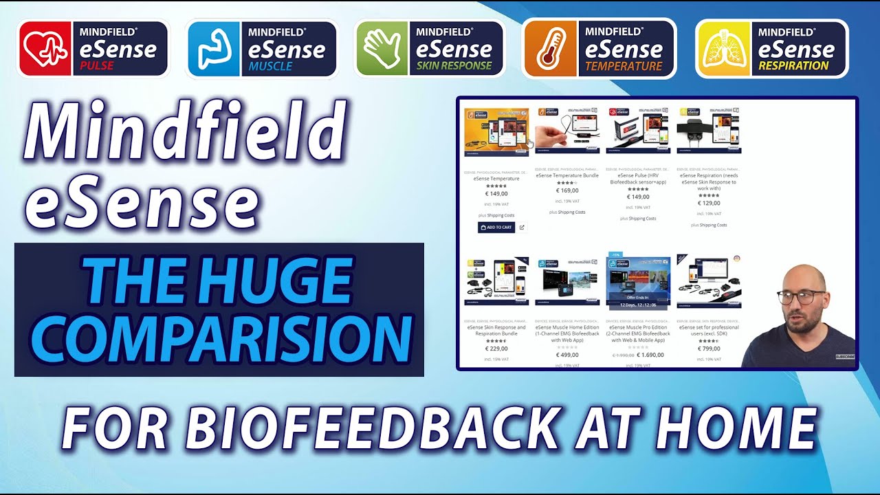Comparision of Mindfield eSense Biofeedback sensors (GSR, Temperature ...