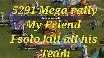 King of Avalon My Kingdom  Raid | 5291 mega rally my friend| I Solo kill all his team | DB7 Gameplay