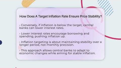 How Does A Target Inflation Rate Ensure Price Stability? - Inflation Insight Channel