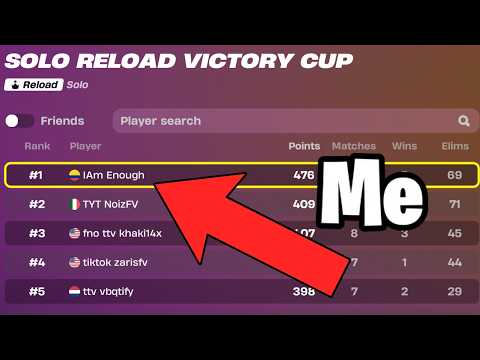 I WON THE 1ST SOLO RELOAD VICTORY CASH CUP..