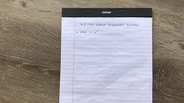 4.2 The Natural Exponential Functions