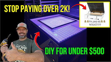 Build a LED vacuum exposure unit for a fraction of the cost of buying one new. Screen printers DIY
