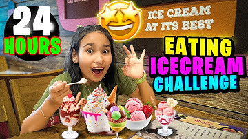 24 Hours Ice Cream  Challenge!!🍨 #learnwithpari