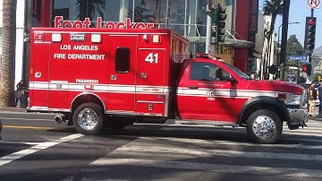 LAFD Rescue 41 Responding and Arriving